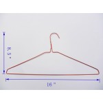 Strong Coloured Wire Coat Hangers (13G) 16"/40cm Orange Metal Clothes extra strong